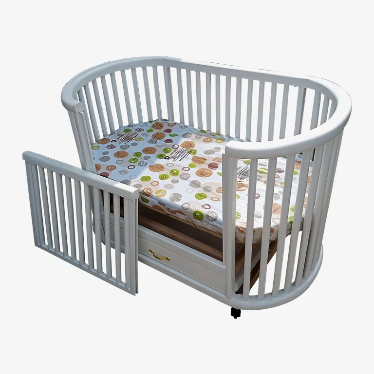 Baby cot oval shape sale